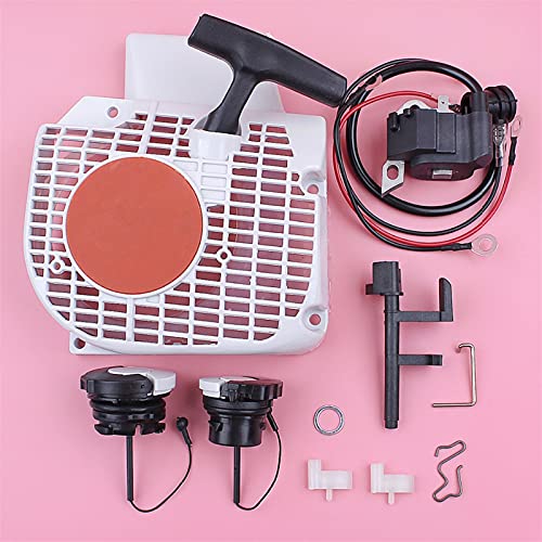 Pizgear Rückstoßstarter Zündspule Heizöltankdeckel Schalterwelle Kettensäge Ersatzteil, for STIHL, for MS250 025 MS230 023 MS210 021 Kettensägen-Rücklaufstarter von Pizgear