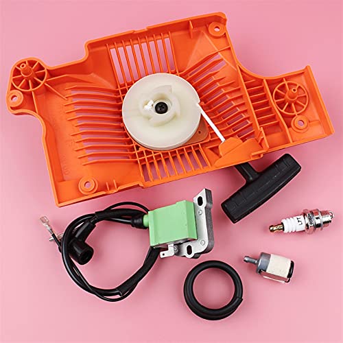Pizgear Seilzugstarter Zündspule Kraftstofffilter Leitungsschlauch Zündkerze Kettensäge Ersatzteil, for Husqvarna, 55 51 503608803 544018401 Kettensägen-Rücklaufstarter von Pizgear