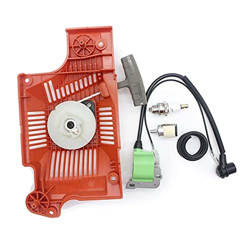 Pizgear Seilzugstarter Zündspule Kraftstoffschlauch Filter Zündkerze Kettensäge Ersatzteile, for Husqvarna, 50 51 55, for Rancher Kettensägen-Rücklaufstarter Pizgear Seilzugstarter Zündspule Kraftstoffschlauch Filter Zündkerze Kettensäge Ersatzteile, for Husqvarna, 50 51 55, for Rancher Kettensägen-Rücklaufstarter von Pizgear