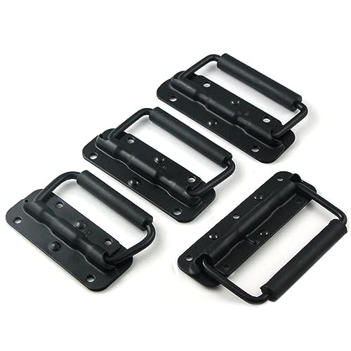 Pizsieat 4 Stück Klappgriff Griff Tragegriff 100 mm Gefedert Kistengriff Edelstahl Hardware Boxen Griff Flightcase Klappgriffe mit Frühling für Lautsprecherboxen Toolbox Tür Werkzeug Boxen (Schwarz) Pizsieat 4 Stück Klappgriff Griff Tragegriff 100 mm Gefedert Kistengriff Edelstahl Hardware Boxen Griff Flightcase Klappgriffe mit Frühling für Lautsprecherboxen Toolbox Tür Werkzeug Boxen (Schwarz) von Pizsieat