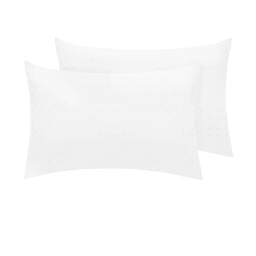 Pizuna Luxuriöser Soft-Satin 2er Pack Kissenbezug 70 x 90 cm Weiß, 600 Fadenzahl Baumwolle Kissenbezüge, 100% Langstapel Baumwolle Kissenbezug (Weiß, 70x90 cm) von Pizuna