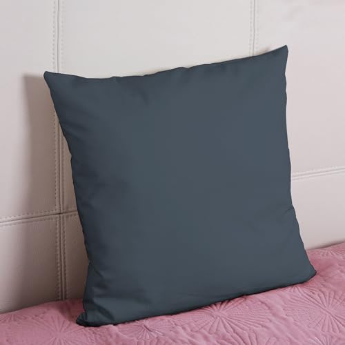 Pizuna Luxuriöser Soft-Satin 2er Pack Kissenbezug 80 x 80 cm Dunkel Blau, 800 Fadenzahl Baumwolle Quadratisch Kissenbezüge, 100% Langstapel Baumwolle Kissenbezug (Dunkelviolett, 80x80 cm) von Pizuna