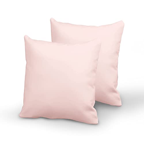 Pizuna Luxuriöser Soft-Satin 2er Pack Kissenbezug 80x80 cm Licht Rosa, 400 Fadenzahl Baumwolle Quadratisch Kissenbezüge, 100% Langstapel Baumwolle Kissenbezug (Violett Grau 80x80 cm) von Pizuna