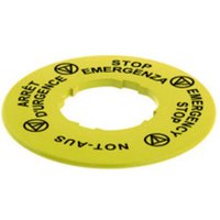 Pizzato Elettrica VETF32A5120 Bezeichnungsschild rund (Ø) 60mm STOP EMERGENZA, ARRET D´URGENCE, NO von Pizzato Elettrica