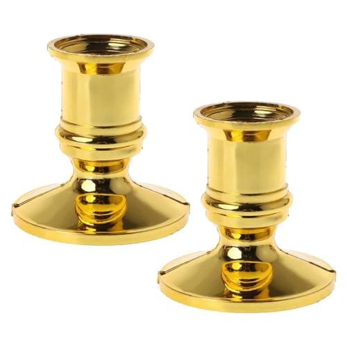 2pcs Plastikgold Plattiert Kerzenbasishalter Säule Kerzenständer Für Elektrokerzenhalter Für Wandgrau von Pjeghbvop