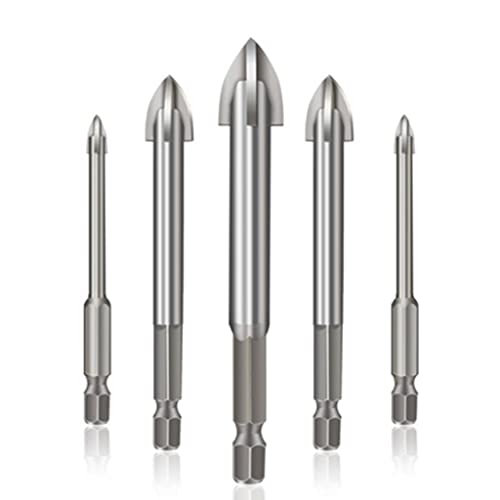Multifunktional Robuster Schwarzer Hexagon Für Cross Dreieck Bohrglas/Ziegel/Kunststoff 5 Stück 3 Mm/4mm/5 Mm/6m Bohrbit Bit von Pjeghbvop