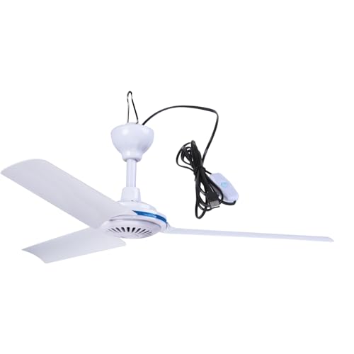 Pjeghbvop 19 6-Zoll USB Hängeventilator Camping Zeltventilator Für Außen Und Heimdecke USB Wiederaufladbar 5V 1 5-2A von Pjeghbvop