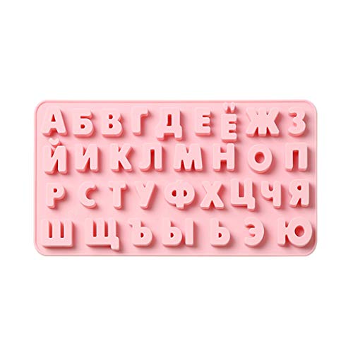 Silikon Schokoladenformen Russische Buchstaben Form Backformen Fondant Formen für Fondant Kuchen Geschenke für Backliebhaber von Pjeghbvop