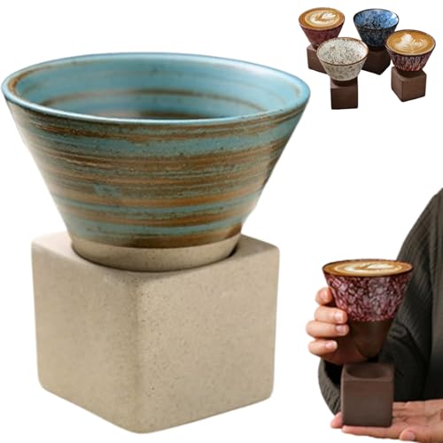 Kaminari Japanische Tassen,cone Cup,japanische Teebecher,teetasse Japanisch,kaffeetassen,japanische Teetasse,Funnel Coffee Cups,Ceramic Japanese Coffee Tea Cup,Creative Triangular Cone Shaped Cups von Pjjrdh