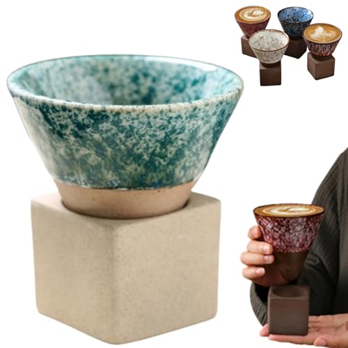 Kaminari Japanische Tassen,cone Cup,japanische Teebecher,teetasse Japanisch,kaffeetassen,japanische Teetasse,Funnel Coffee Cups,Ceramic Japanese Coffee Tea Cup,Creative Triangular Cone Shaped Cups von Pjjrdh