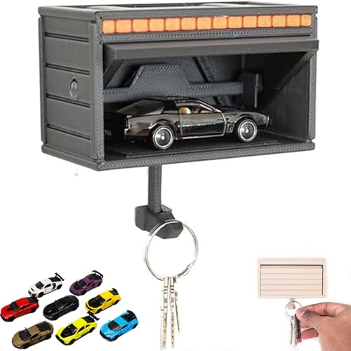 Pjjrdh Car Garage Key Holder with Opening Door,garage Key Holder,Funny Wall Mount Car Garage Key Rack,3D Printed Key Organizer Wall Mount,Easy Installation Key Rack for Entryway,Autos sind zufällig-C von Pjjrdh