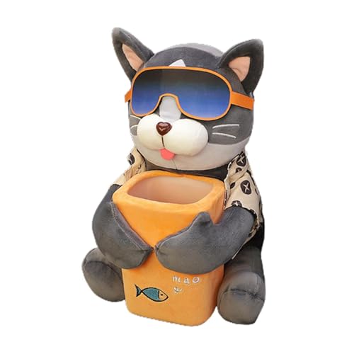 Pjjrdh Car Tissue Holder,Plush Dog Car Tissue Box,car Tissue Box Holder,2-in-1 Tissue Holder and Trash Can,car Tissue Holder Cat Dog,Cute Car Trash Can,car Paper Towel Tissue Napkin Box Holder von Pjjrdh
