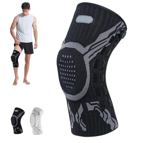 Pjjrdh Vilao Kniebandage Zum Verstellen,Vilao Kniestark, Kniebandage Mit Patellaring-Schutz,Stabilisierungsbändern Und 4-Fach Kompression Für Alltag, Optimalen Halt Und Komfort-B-linker Fuß von Pjjrdh