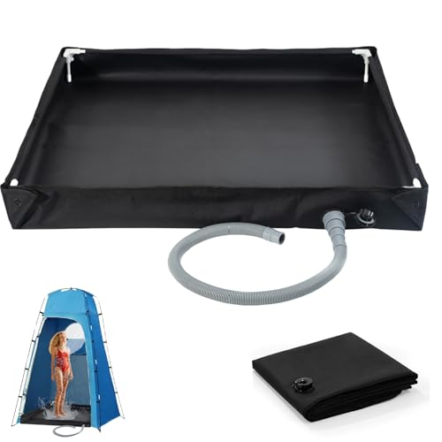 faltbare duschwanne,Tragbare Duschwanne,Camping Shower Base,Portable Shower Tray,duschwanne camping,faltbare duschbasis tragbares duschwanne mit ablaufschlauch,zusammenklappbare duschzeltbasis-black von Pjjrdh