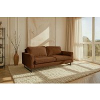 PLACES OF STYLE 3-Sitzer "Pinto, 206 cm, Cord, Chenille, Lederoptik" mit Keder, schwarze Metallfüße, Wellenunterfederung PLACES OF STYLE 3-Sitzer "Pinto, 206 cm, Cord, Chenille, Lederoptik" mit Keder, schwarze Metallfüße, Wellenunterfederung von Places Of Style