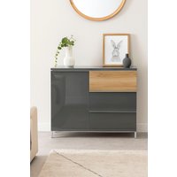 PLACES OF STYLE Sideboard "Onyx, Kommode mit 3 Schubladen und 1 Tür, UV Lackierung Hochglanz" FSC-zertifizierter Holzwerkstoff; Made in Europe, Kombikommode mit Soft-Close-Funktion, Maße (B/T/H) 106/45/88cm von Places Of Style