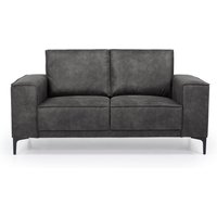 Places of Style 2-Sitzer "Kompaktsofa Oland, Struktur, Flachgewebe, Luxus-Microfaser, Boucle", 164 cm, Wellenunterfederung, Skandi-Design, Metallfüße von Places Of Style