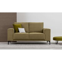 Places of Style 2-Sitzer "Kompaktsofa Oland, Struktur, Flachgewebe, Luxus-Microfaser, Boucle", 164 cm, Wellenunterfederung, Skandi-Design, Metallfüße von Places Of Style