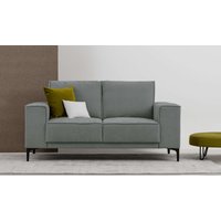 Places of Style 2-Sitzer "Kompaktsofa Oland, Struktur, Flachgewebe, Luxus-Microfaser, Boucle", 164 cm, Wellenunterfederung, Skandi-Design, Metallfüße von Places Of Style