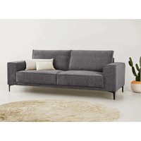 Places of Style 3-Sitzer "3er Sofa Oland, Struktur, Flachgewebe, Luxus-Microfaser, Boucle", 224 cm, Wellenunterfederung, Skandi-Design, Metallfüße von Places Of Style