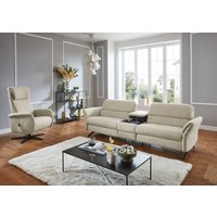 Places of Style 3-Sitzer "Bellaria, inklusive 2x Relaxfunktion motorisch mit Herz-Waage-Beschlag", Zwischenelement mit Tisch, Steckdose & USB-Ladestation von Places Of Style