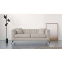 Places of Style 3-Sitzer "MATTHEW elegantes Designsofa, Maße B/T/H: 201/86/74 cm", feine Steppung im Rückenbereich, lose Sitzkissen, incl. Zierkissen von Places Of Style
