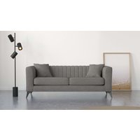 Places of Style 3-Sitzer "MATTHEW elegantes Designsofa, Maße B/T/H: 201/86/74 cm", feine Steppung im Rückenbereich, lose Sitzkissen, incl. Zierkissen von Places Of Style