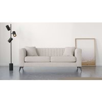 Places of Style 3-Sitzer "MATTHEW elegantes Designsofa, Maße B/T/H: 201/86/74 cm", feine Steppung im Rückenbereich, lose Sitzkissen, incl. Zierkissen von Places Of Style