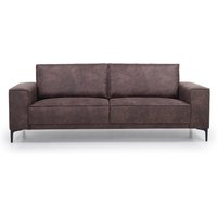Places of Style 3-Sitzer "3er Sofa Oland, Struktur, Flachgewebe, Luxus-Microfaser, Boucle", 224 cm, Wellenunterfederung, Skandi-Design, Metallfüße von Places Of Style