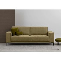 Places of Style 3-Sitzer "3er Sofa Oland, Struktur, Flachgewebe, Luxus-Microfaser, Boucle", 224 cm, Wellenunterfederung, Skandi-Design, Metallfüße von Places Of Style