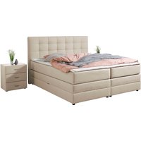 Places of Style Boxspringbett "Ethan", inkl. Topper und geräumigen Bettkasten erhältlich in H2, H3 und H4 von Places Of Style