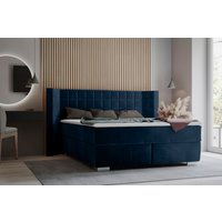 Places of Style Boxspringbett "Piazza", mit Steppung und Kopfteil mit seitlichen Flügeln von Places Of Style