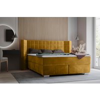 Places of Style Boxspringbett "Piazza", mit Steppung und Kopfteil mit seitlichen Flügeln von Places Of Style