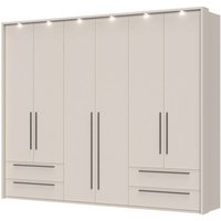 Places of Style Drehtürenschrank "Opera mit oder ohne Kranz inkl. LED-Bel.,B 227,272,317 oder 362 cm", UV lackiert, Soft Close Funktion, Höhenverstellbare Füße von Places Of Style