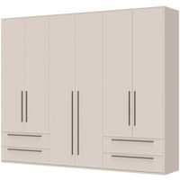 PLACES OF STYLE Drehtürenschrank "Opera mit oder ohne Kranz inkl. LED-Bel.,B 227,272,317 oder 362 cm" UV lackiert, Soft Close Funktion, Höhenverstellbare Füße von Places Of Style