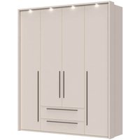 Places of Style Drehtürenschrank "Opera mit oder ohne Kranz inkl. LED-Bel.,B92,137,182 oder 227 cm", UV lackiert, Soft Close Funktion, Höhenverstellbare Füße von Places Of Style
