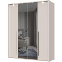 Places of Style Drehtürenschrank "Opera mit oder ohne Kranz inkl. LED-Beleuchtung, B: 92,137 oder 182 cm", UV lackiert, Soft Close Funktion, Höhenverstellbare Füße von Places Of Style