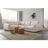 Places of Style Ecksofa "Bloomfield, Breite 304cm, Mega Polsterecke mit viel Platz, L-Form", extra tiefe Sitzfläche, wahlweise mit Sitztiefenverstellung von Places Of Style