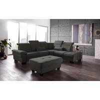 Places of Style Ecksofa "Cornwall L-Form", incl. Sitztiefenverstellung, mit Bettfunktion und Kopfteilverstellung von Places Of Style
