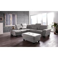 Places of Style Ecksofa "Cornwall L-Form", incl. Sitztiefenverstellung, mit Bettfunktion und Kopfteilverstellung von Places Of Style