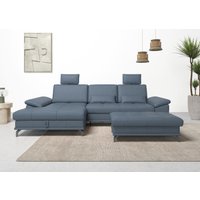 Places of Style Ecksofa Costello, mit Sitztiefenverstellung und Armlehnfunktion, incl. 3 Nierenkissen von Places Of Style