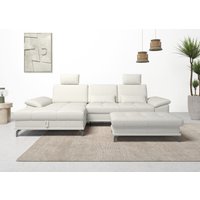 Places of Style Ecksofa Costello, mit Sitztiefenverstellung und Armlehnfunktion, incl. 3 Nierenkissen von Places Of Style