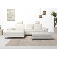 Places of Style Ecksofa Costello, mit Sitztiefenverstellung und Armlehnfunktion, incl. 3 Nierenkissen von Places Of Style