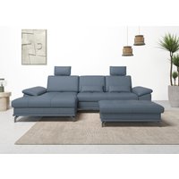 Places of Style Ecksofa Costello, mit Sitztiefenverstellung und Armlehnfunktion, incl. 3 Nierenkissen von Places Of Style