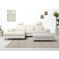 Places of Style Ecksofa Costello, mit Sitztiefenverstellung und Armlehnfunktion, incl. 3 Nierenkissen von Places Of Style