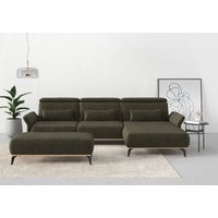 Places of Style Ecksofa "Fjord L-Form", massiv, wahlweise mit Armlehnfunktion, Kopf- Sitztiefenverstellung von Places Of Style