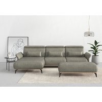 Places of Style Ecksofa "Fjord L-Form", massiv, wahlweise mit Armlehnfunktion, Kopf- Sitztiefenverstellung von Places Of Style