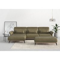 Places of Style Ecksofa "Fjord L-Form", massiv, wahlweise mit Armlehnfunktion, Kopf- Sitztiefenverstellung von Places Of Style