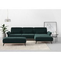 Places of Style Ecksofa "Fjord L-Form", massiv, wahlweise mit Armlehnfunktion, Kopf- Sitztiefenverstellung von Places Of Style