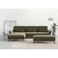 Places of Style Ecksofa "Fjord L-Form", massiv, wahlweise mit Armlehnfunktion, Kopf- Sitztiefenverstellung von Places Of Style